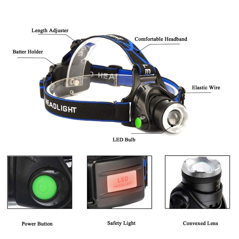AuKvi Red Light Headlamp, 3 Mode LED Headlamp, Zoomable Red Headlamp for Astronomy, Aviation, Night Observation - Image 3